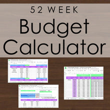 Z - Weeks 52 BUDGET CALCULATOR DIGITAL - (VIP 50% OFF)